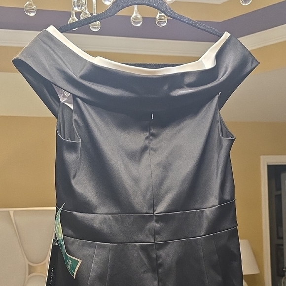 Victor Costa Black and White Jewel Midi Dress - Picture 5 of 16